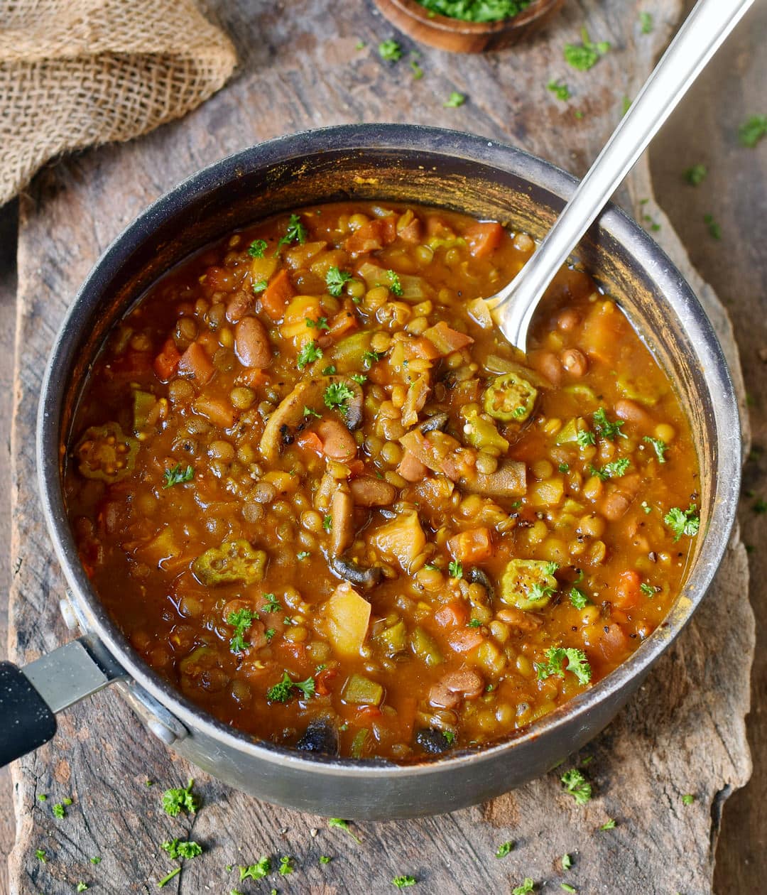 Vegan Gumbo With Okra and Lentils